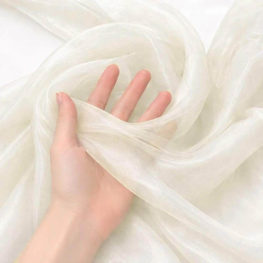 Organza Stof Ecru Organza Stof Ecru