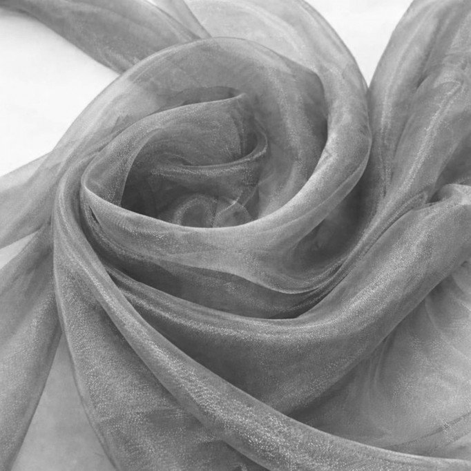 Organza Stoff Grau - (Organza Stoffe)
