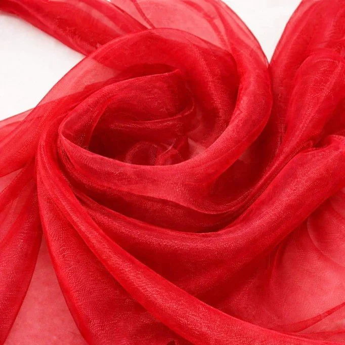 Tissu Organza Rouge - (Tissu Organza)