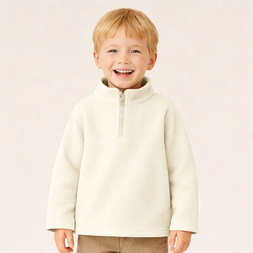 Polar Fleece Stof Råhvid Polar Fleece Råhvid - (Polar Fleece)