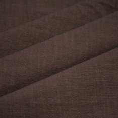 Stonewashed Leinenstoff (Slub Struktur) Schokobraun