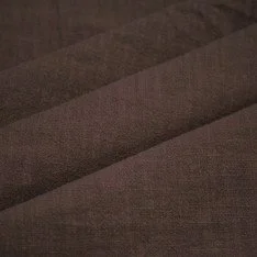 Stonewashed Linen Fabric (Slub Texture) Chocolate Brown