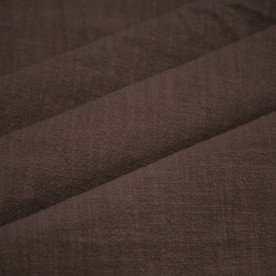 Stonewashed Leinenstoff (Slub Struktur) Schokobraun