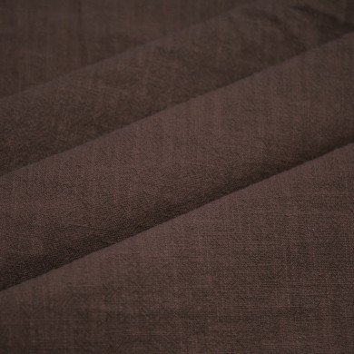 Stonewashed Leinenstoff (Slub Struktur) Schokobraun