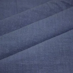 Stonewashed Leinenstoff (Slub Struktur) Dunkel Jeans