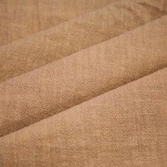 Stonewashed Linen Fabric (Slub Texture) Camel