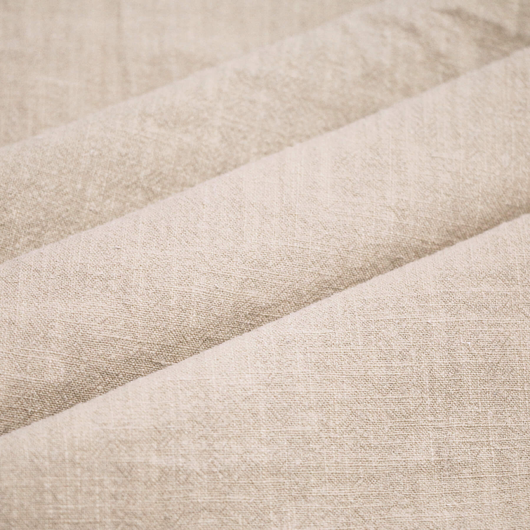Stonewashed Linnen Stof (Slubtextuur) Licht Beige