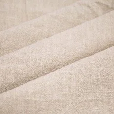 Stonewashed Linen Fabric (Slub Texture) Light Beige