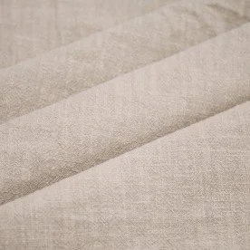Stonewashed Linen Fabric (Slub Texture) Light Beige