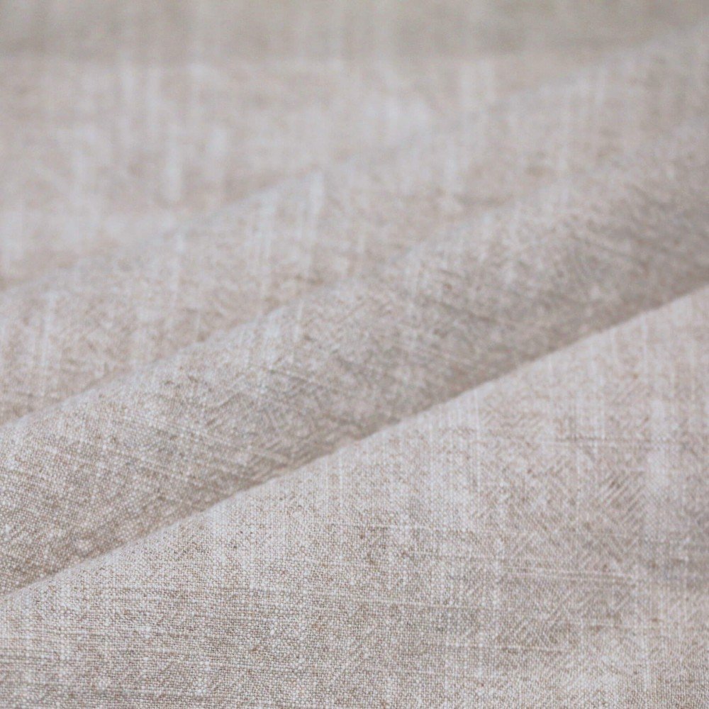 Stonewashed Leinenstoff (Slub Struktur) Naturel Melange