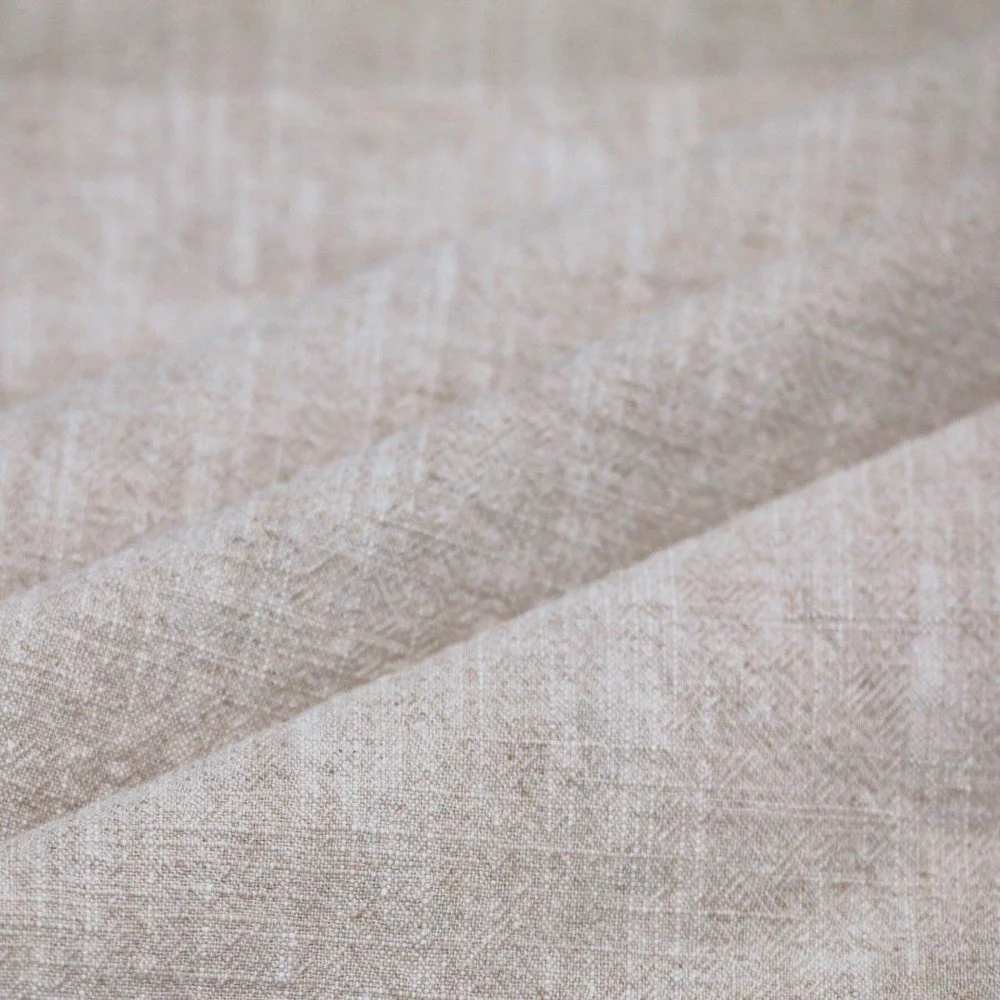 Tessuto Di Lino Stone Washed (Struttura Slub) Natura Melange