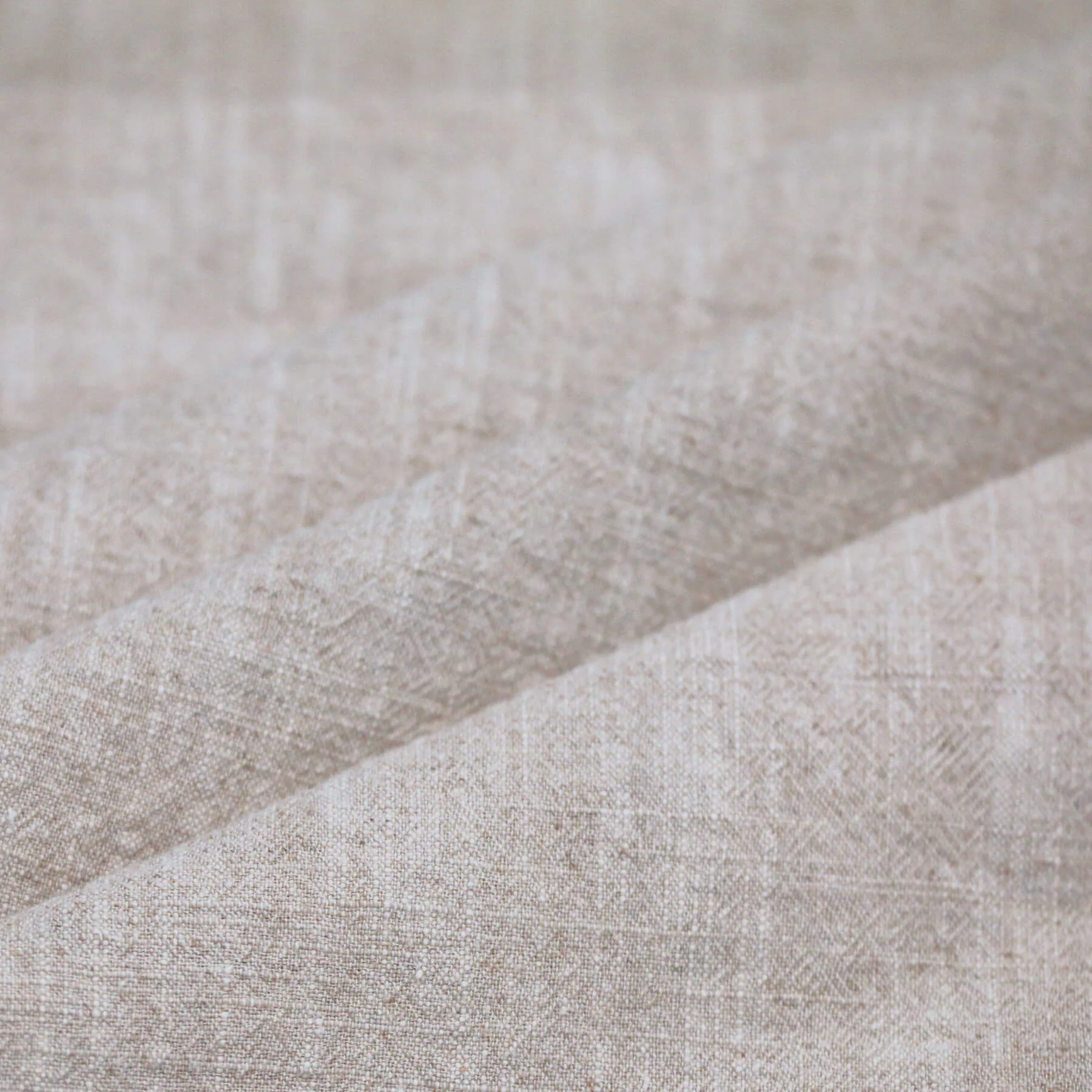 Stonewashed Linnen Stof (Slubtextuur) Naturel Melange