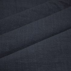 Stonewashed Linnen Stof (Slubtextuur) Marine