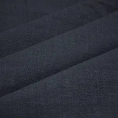 Stonewashed Linen Fabric (Slub Texture) Navy