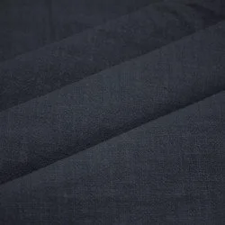 Tissu Lin Stonewashed (Texture Slub) Marine