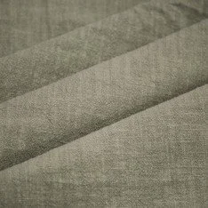 Stonewashed Linen Fabric (Slub Texture) Olive
