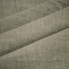 Stonewashed Linen Fabric (Slub Texture) Olive