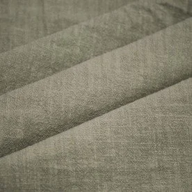Tkanina Len Stonewashed (Slub Weave) Oliwek