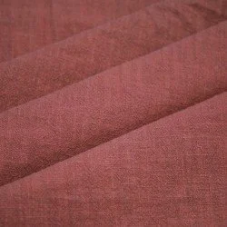 Stonewashed Linen Fabric (Slub Texture) Rust