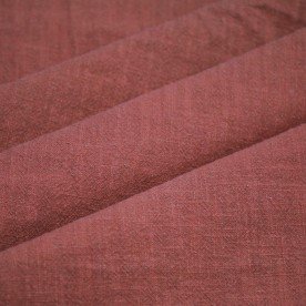 Stonewashed Linen Fabric (Slub Texture) Rust