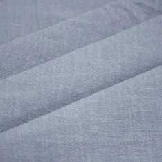 Stonewashed Hørstof (Slub Tekstur) Stål Blå