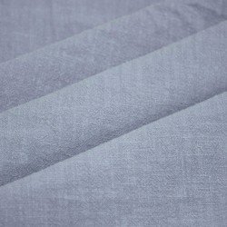 Stonewashed Linen Fabric (Slub Texture) Steel Blue
