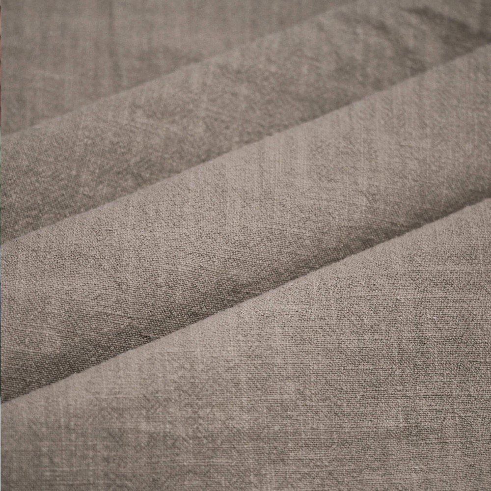 Tessuto Di Lino Stone Washed Taupe Tessuto Di Lino Stone Washed (Struttura Slub) Taupe - (Tessuto Di Lino)