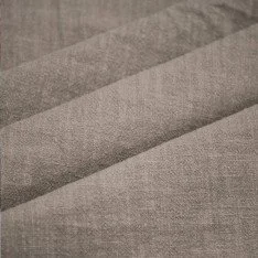 Stonewashed Linen Fabric (Slub Texture) Taupe