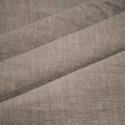 Stonewashed Linen Fabric (Slub Texture) Taupe