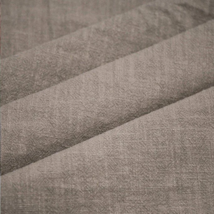 Stonewashed Linen Fabric (Slub Texture) Taupe Stonewashed Linen Fabric (Slub Texture) Taupe - (Linen Fabrics)