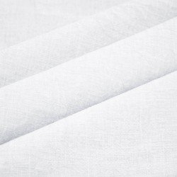 Tkanina Len Stonewashed (Slub Weave) Biały