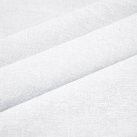 Stonewashed Hørstof (Slub Tekstur) Hvid