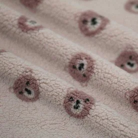 Sweet Bears Teddy Fabric Light Beige