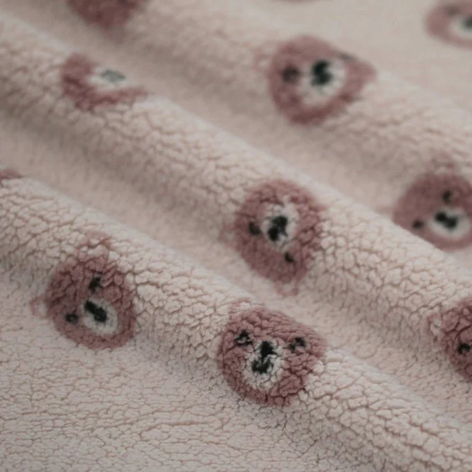 Sweet Bears Teddy Fabric Light Beige - (Curly Teddy Fabric)