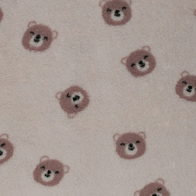Sweet Bears Teddy Fabric Light Beige - (Curly Teddy Fabric)