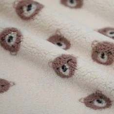 Süße Bären Teddystoff Naturel