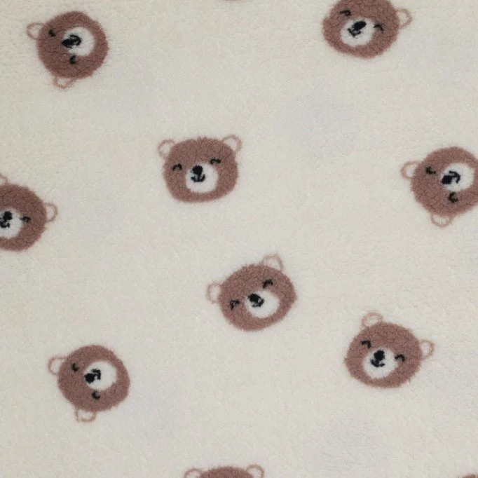 Sweet Bears Teddy Fabric Natural - (Curly Teddy Fabric)