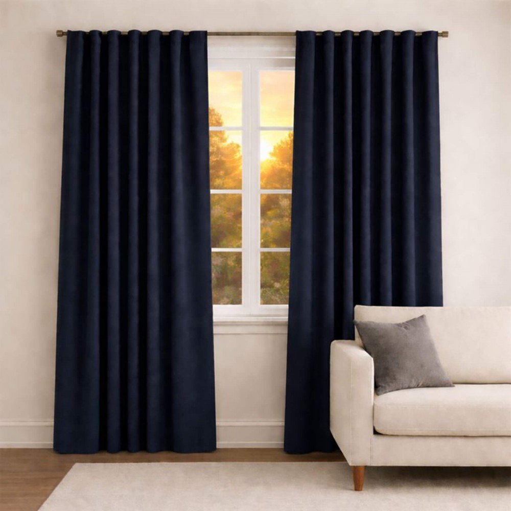 Curtain Fabric (Blackout) Navy Curtain Fabric (Blackout) Navy
