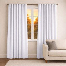 Verduisterende Gordijnstof (Blackout) Wit