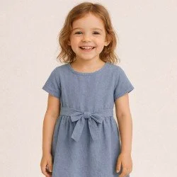 Vasket Bomuld Stof Lys Jeans