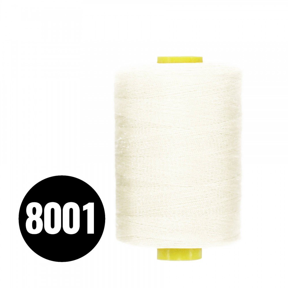 Fils à Coudre Atelier Épaisseur 120 Crème Clair 1000M (8001) Fils à Coudre Atelier Épaisseur 120 Crème Clair 1000M (8001)
