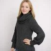 Big Knit Fabric Dark Grey Melange - (Deco Fabrics)