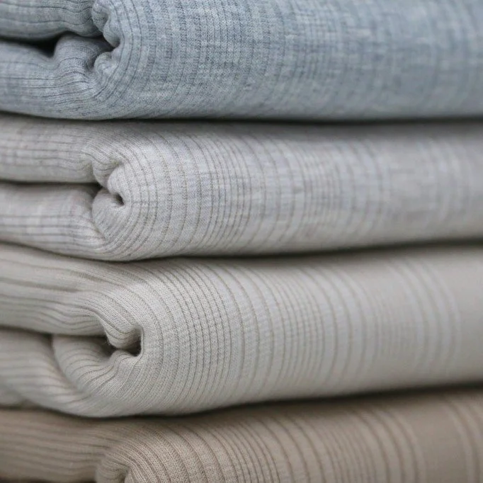 Irregular Rib Jersey Fabric Light Beige - (Jersey Fabrics)