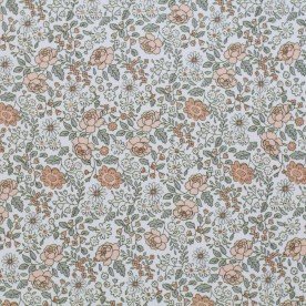 Jersey Katoen Digitale Print - Madeliefjesveld Cacao