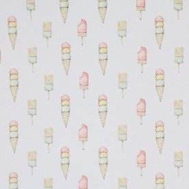 Jersey Katoen Digitale Print - Pastel Ijsje