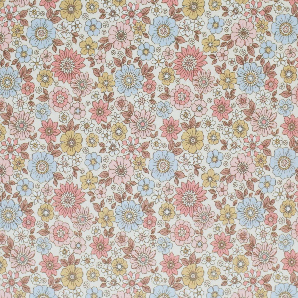 Bomuldjersey Digital Print - Forårs Stjerneblomst
