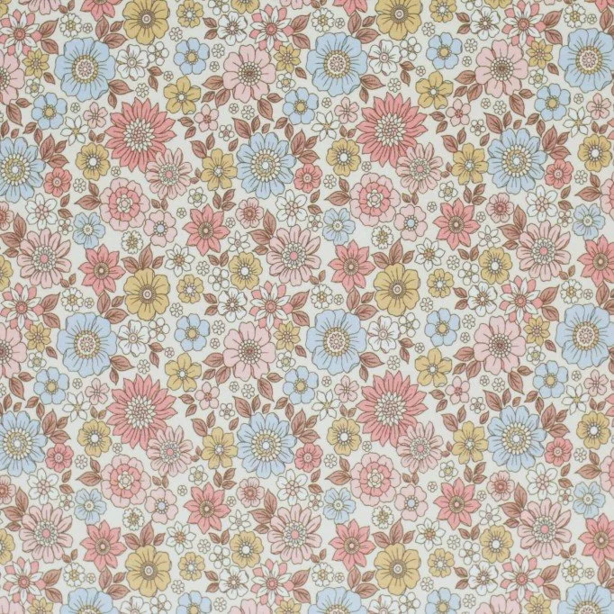 Jersey Cotton Fabric Digital Print - Spring Starflower - (Jersey Cotton Fabric Digital Print)
