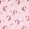 Jersey Coton Impression Numérique - Licorne Avec Nœuds Rose - (Jersey Coton Impression Numérique)