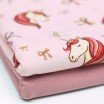 Baumwolljersey Digital - Einhorn Mit Schleifen Rosa - (Baumwolljersey Digitaldruck)