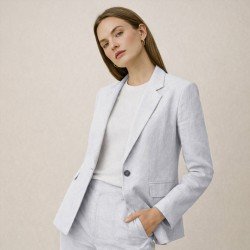 Linen Fabric (Enzymwashed) White